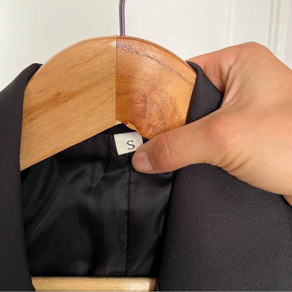 BLACK OVERSIZED BLAZER *Sz S* - Picture 7 of 10
